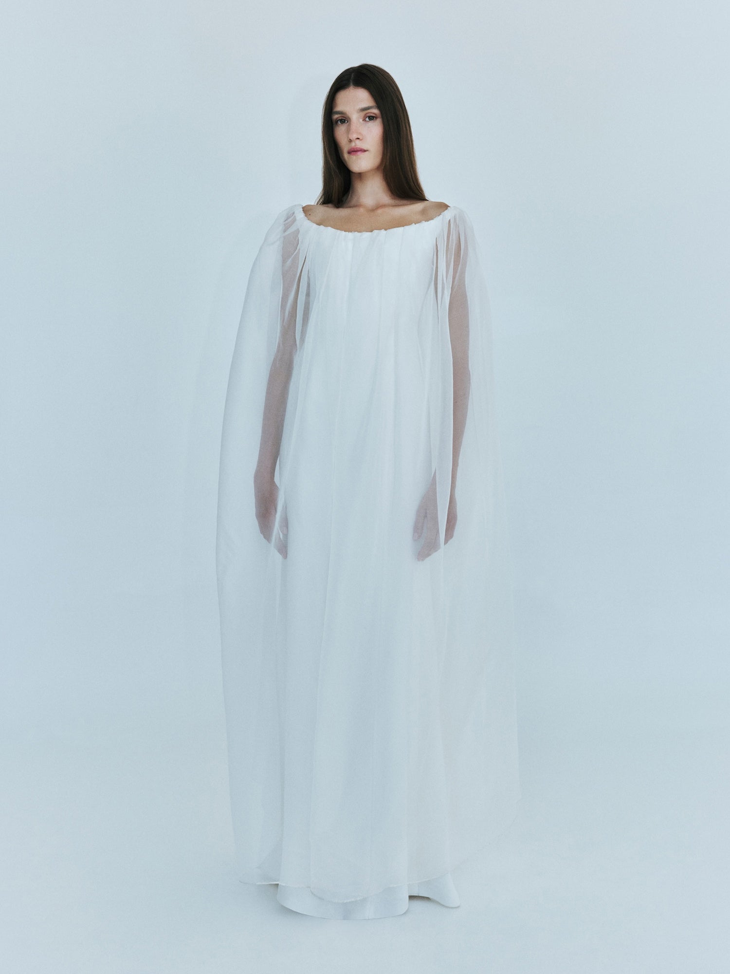 Vapour Overlay Silk Gown