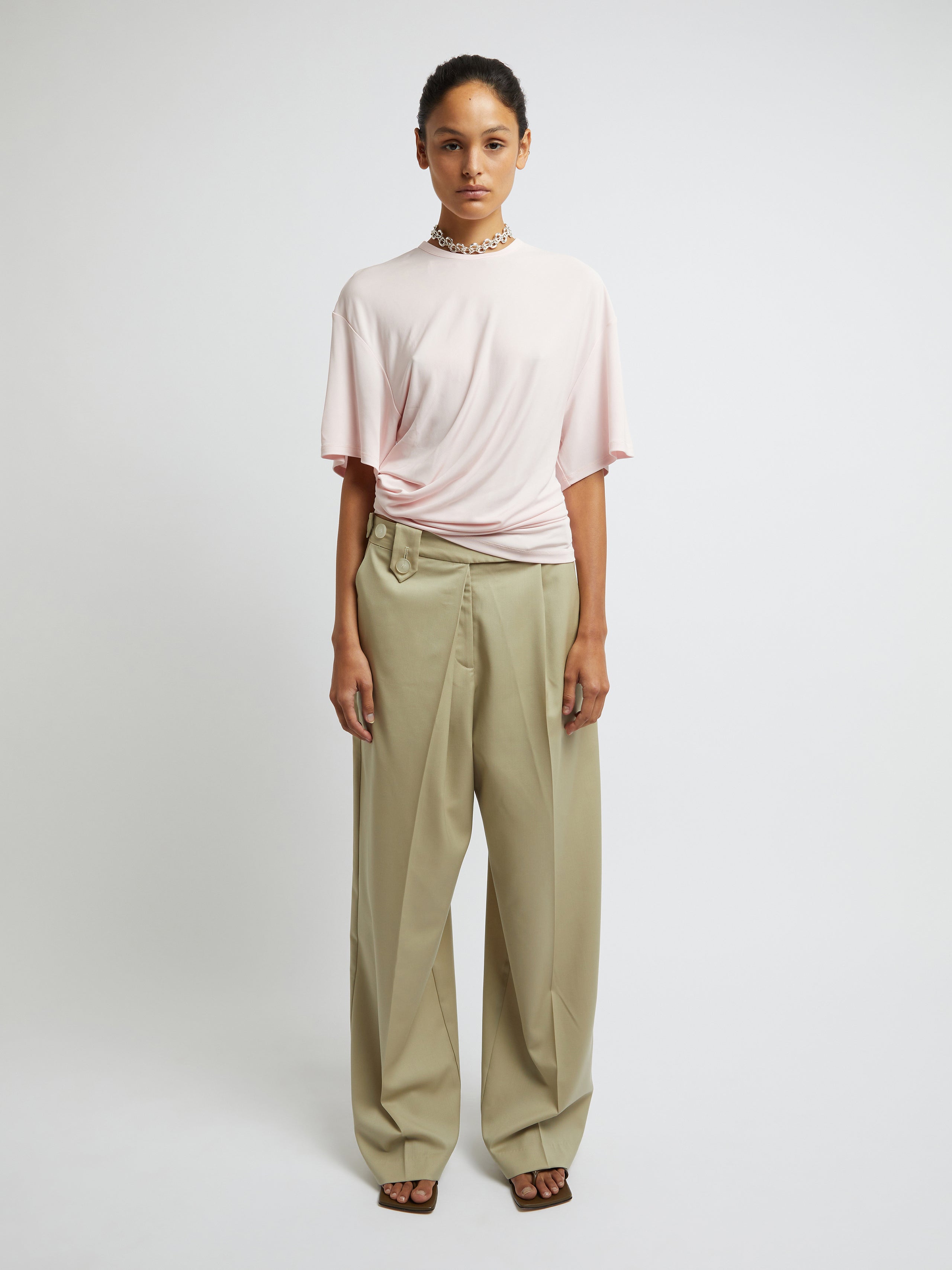 Side Cowl Waist Tee