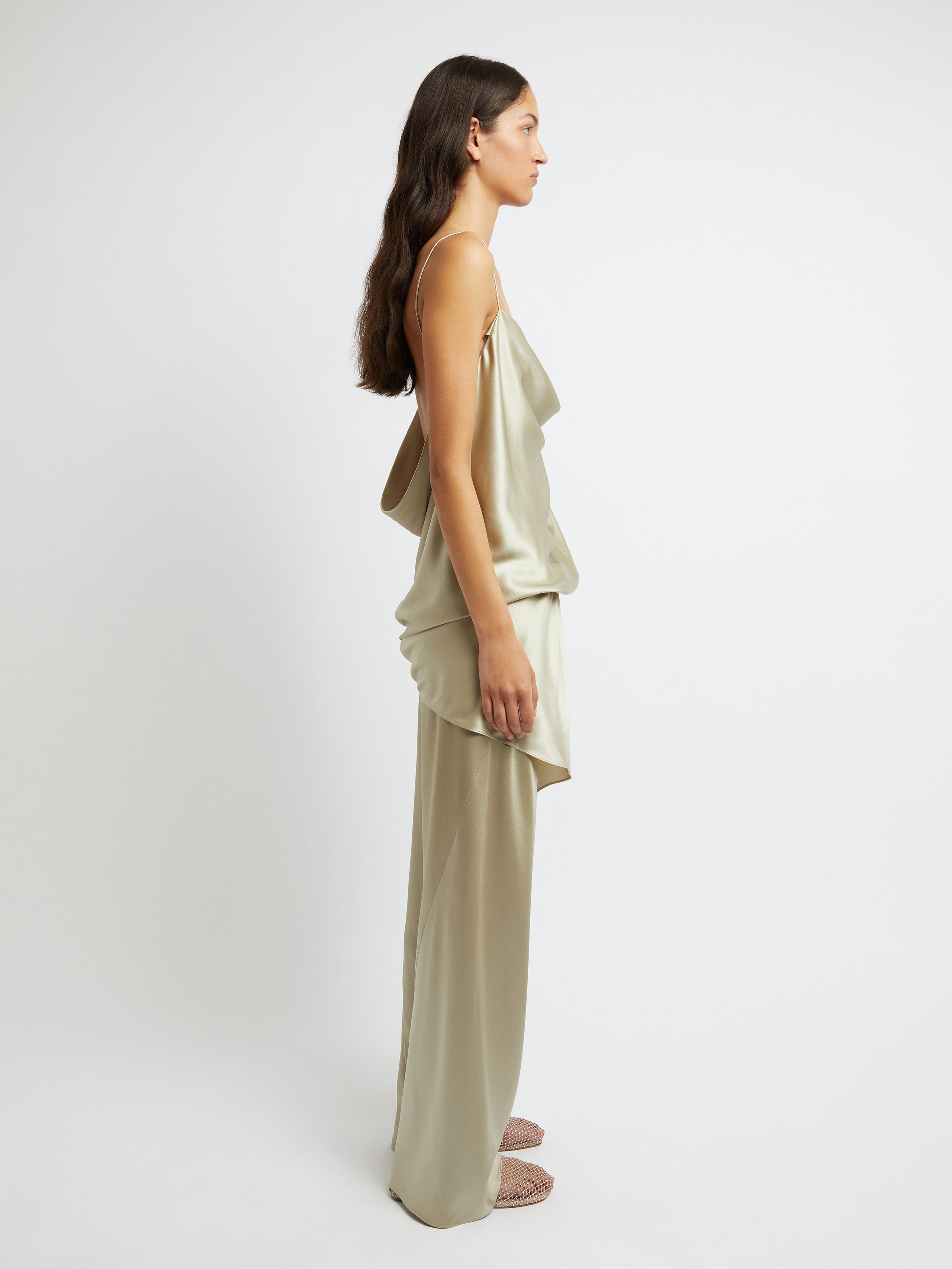 Verdant Falls Draped Bodysuit