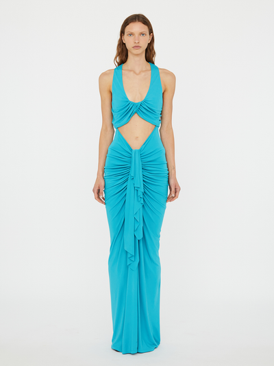 Vivenda Drape Front Dress