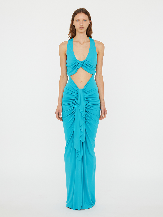 Vivenda Drape Front Dress