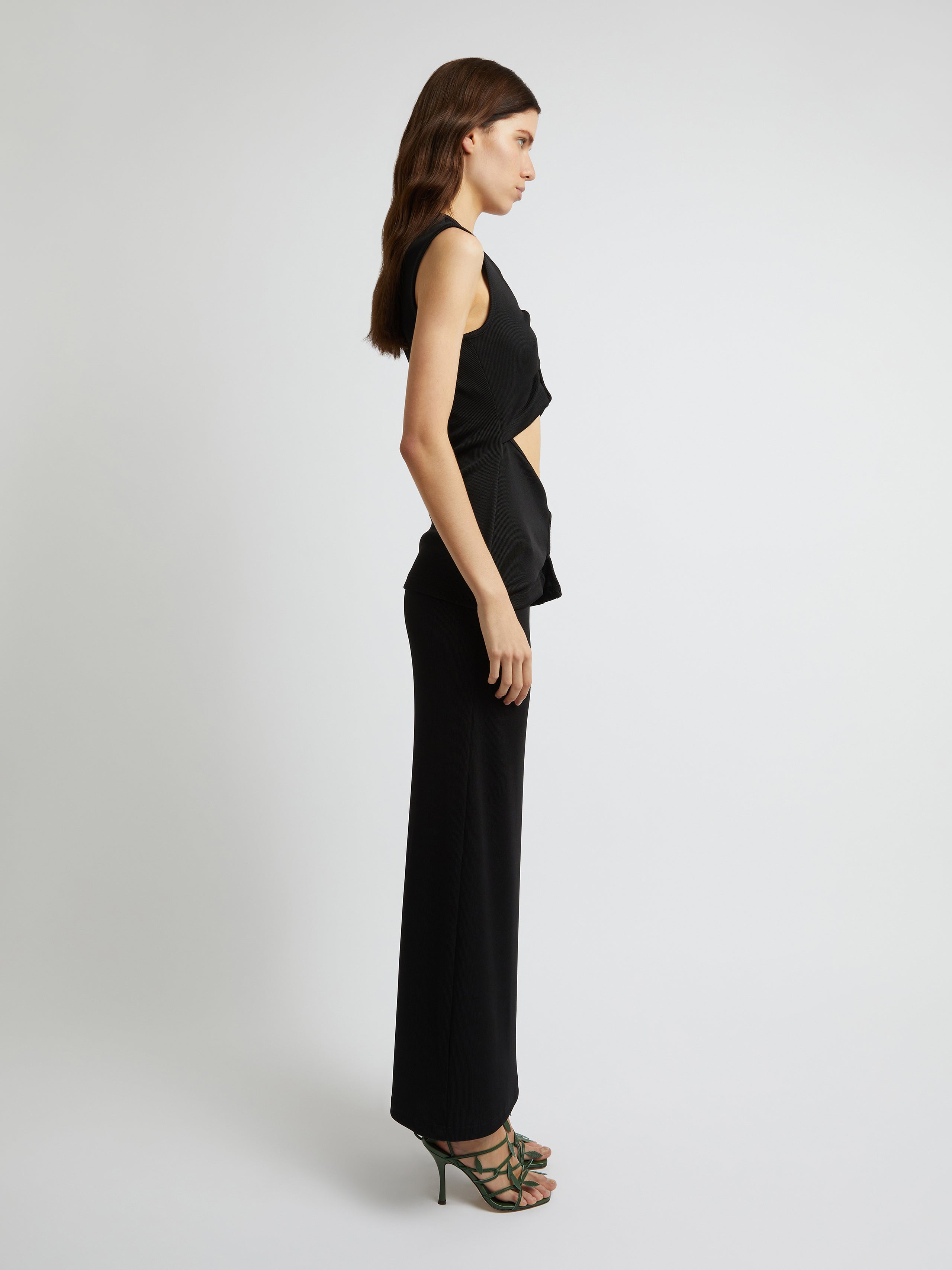 Open Twist Spliced Column Dress