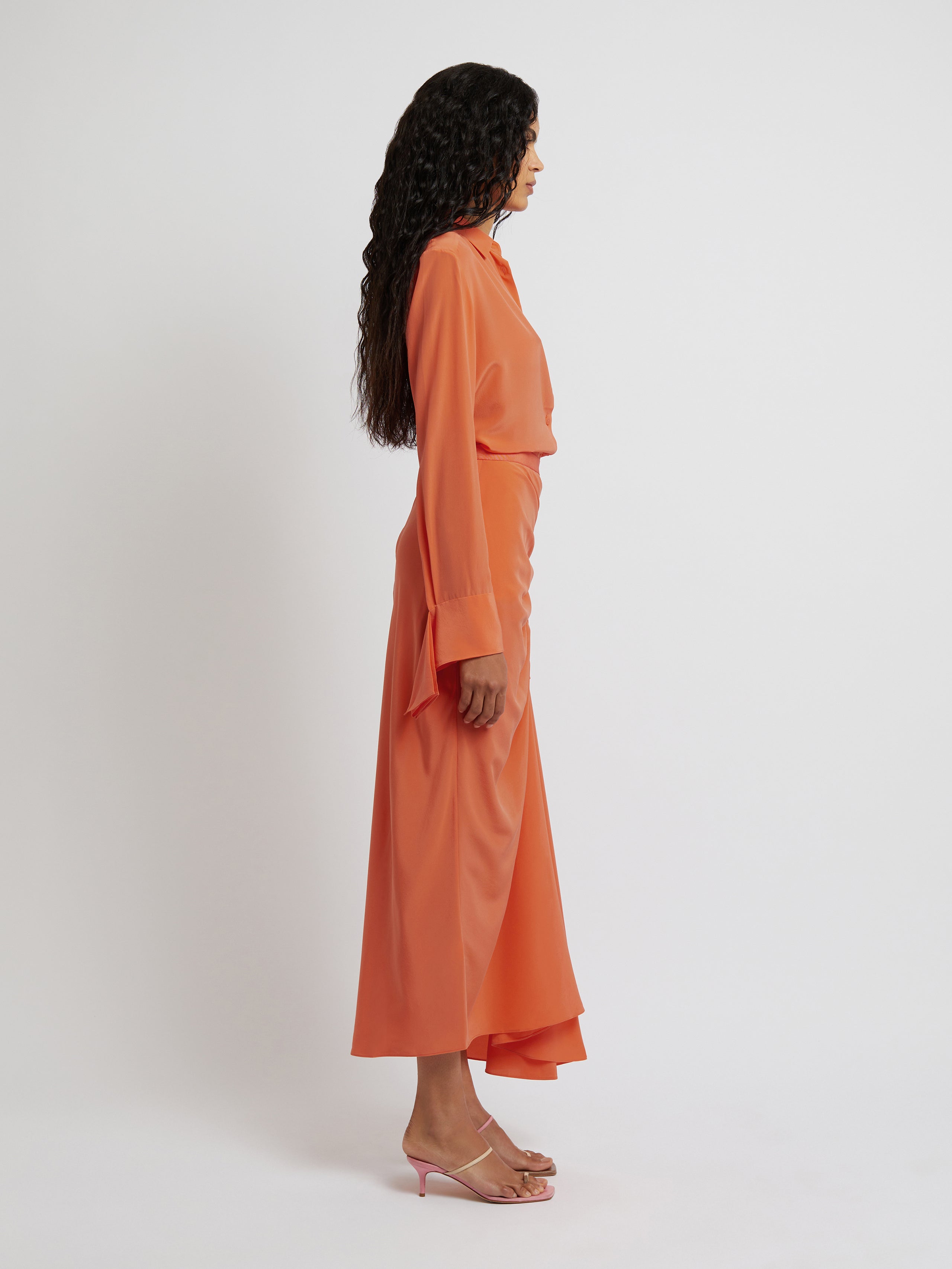 Inclined Gathered Skirt