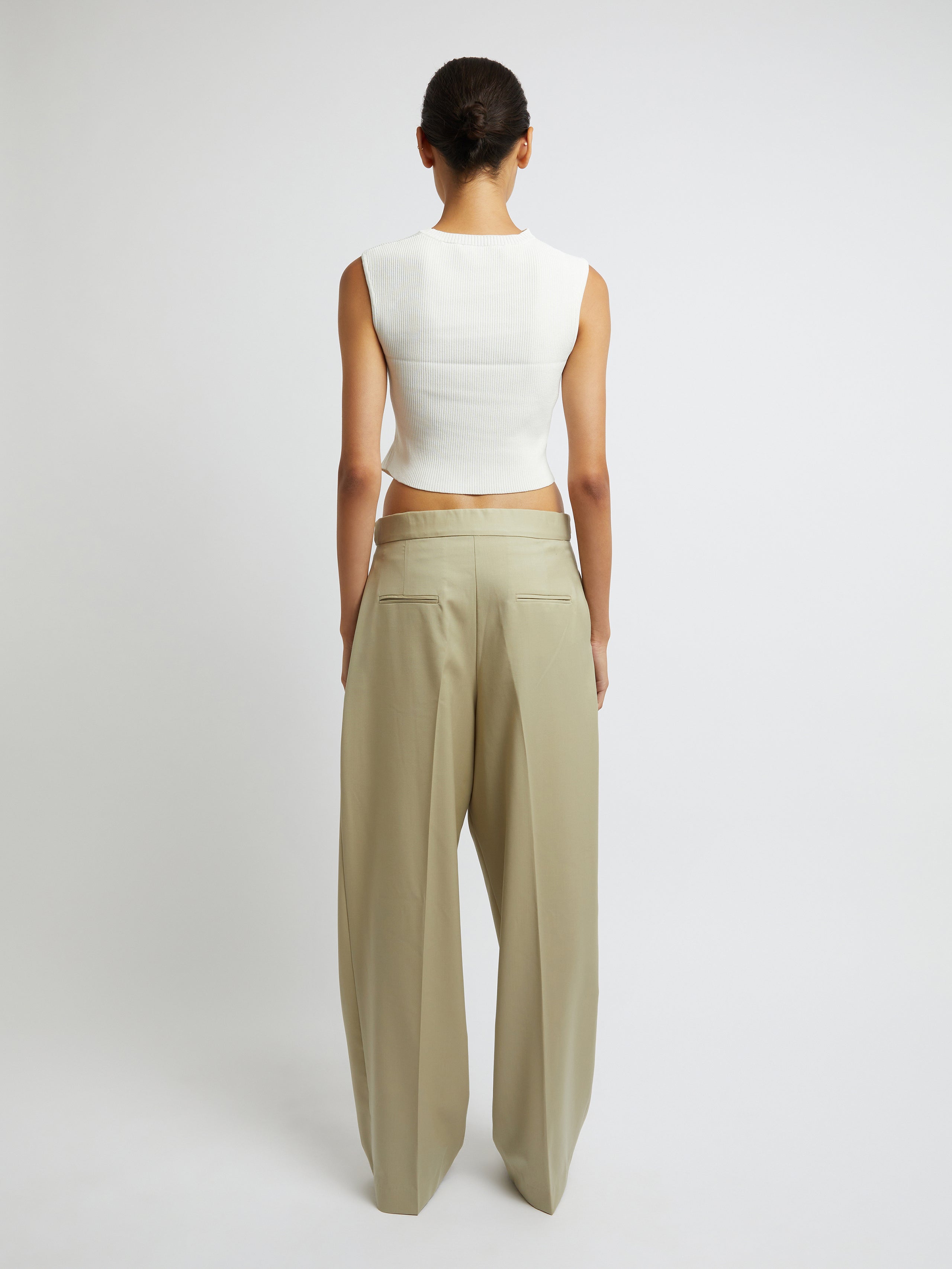 Slashed Knit Crop