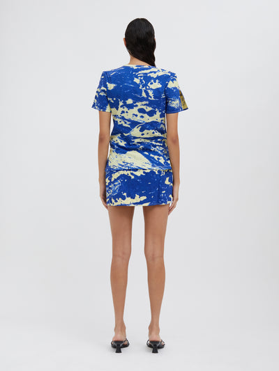 Platano Print Crushed Micro Skirt