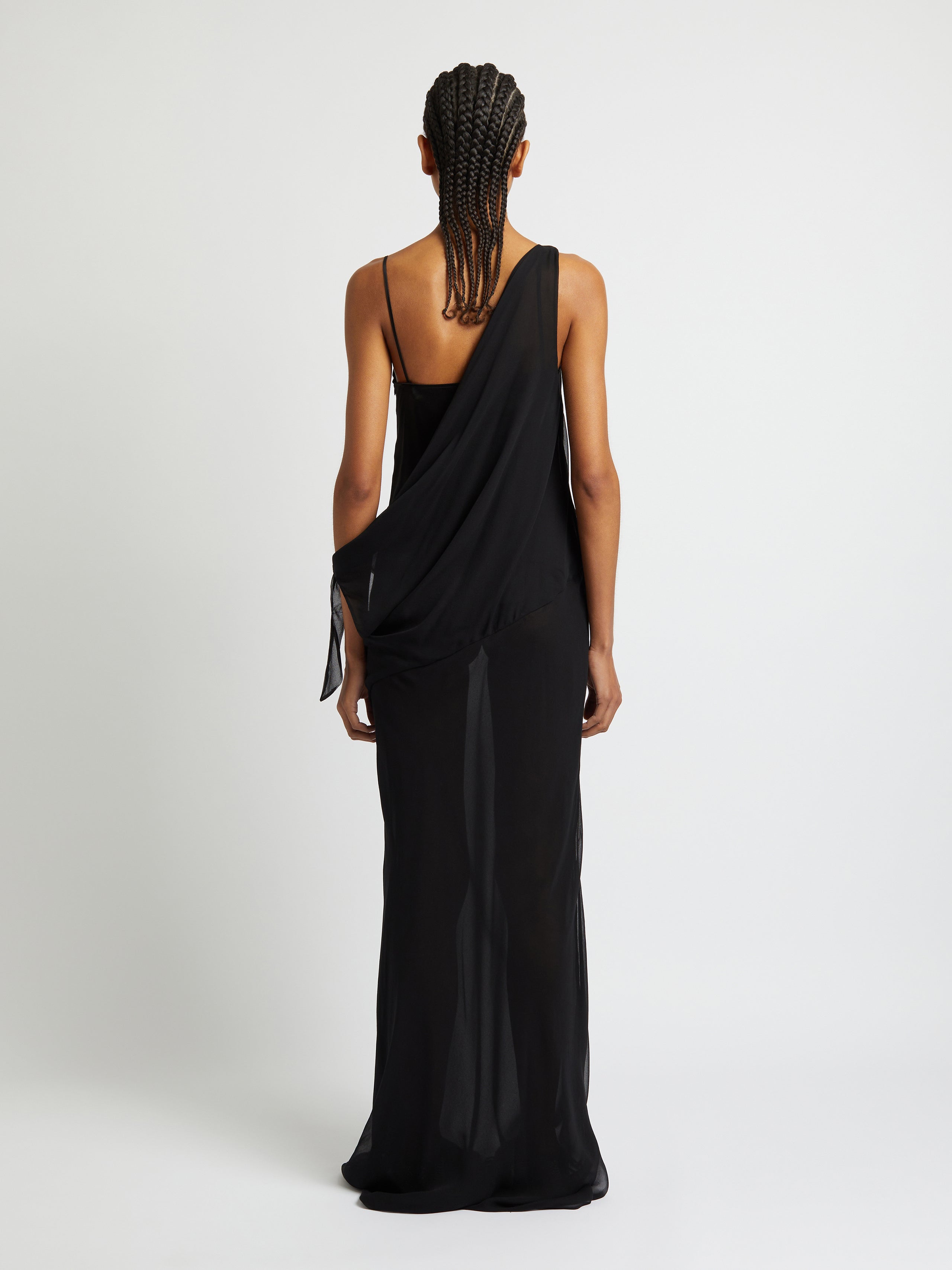 Drifted Silk Side Tie Dress
