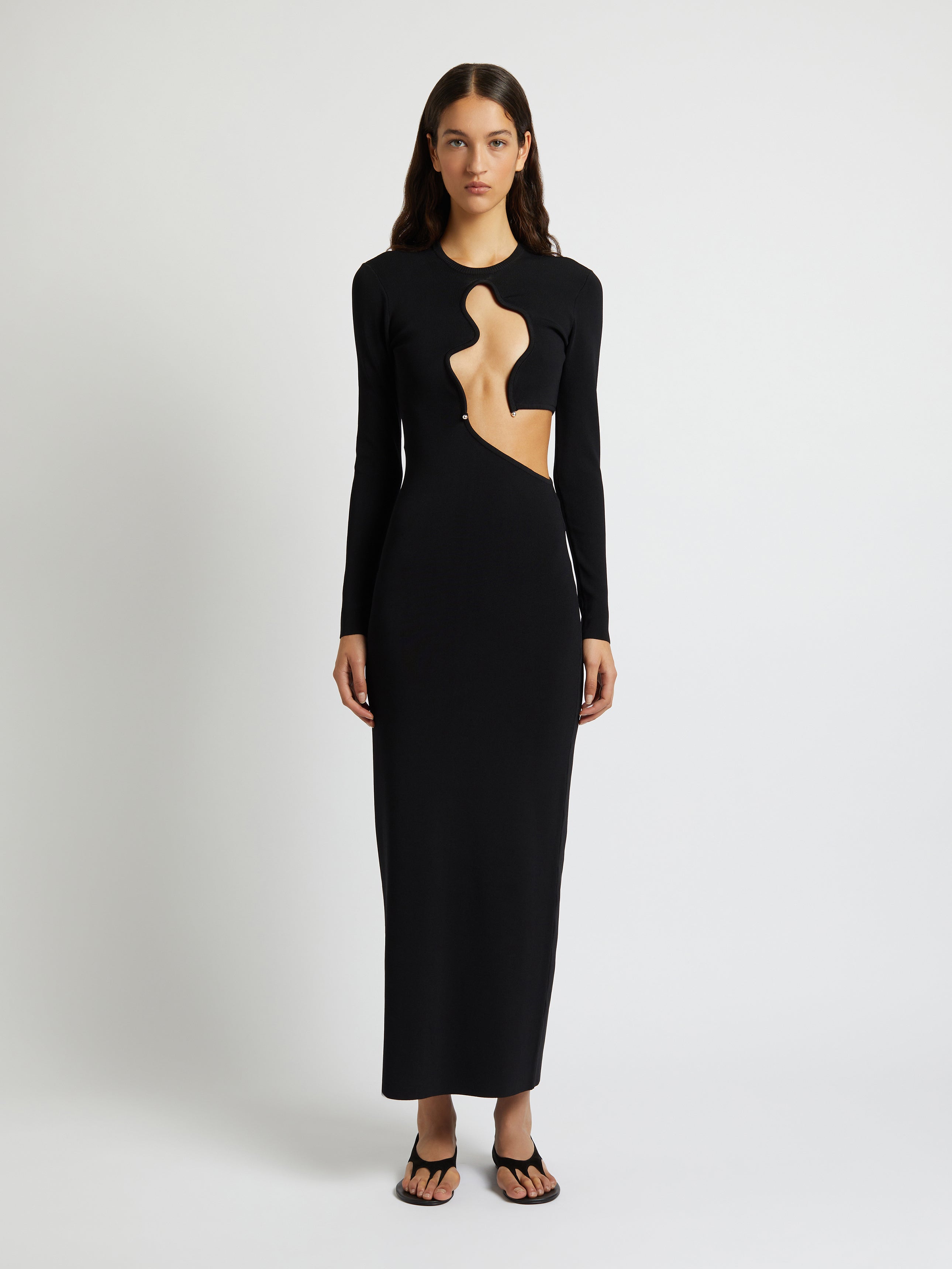 Salacia Wire Long Sleeve Column Dress