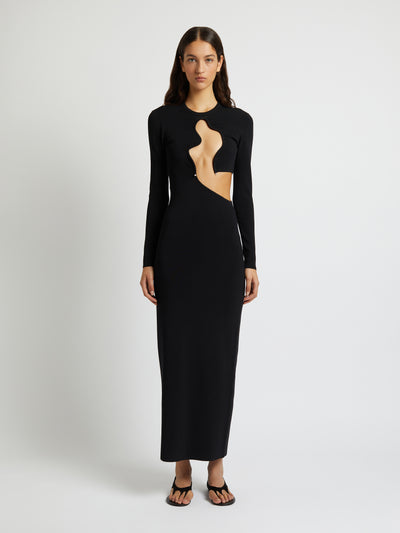 Salacia Wire Long Sleeve Column Dress
