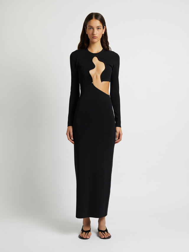 Salacia Wire Long Sleeve Column Dress