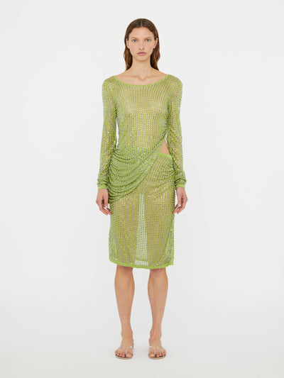 Cirrus Cutaway Long Sleeve Midi Dress