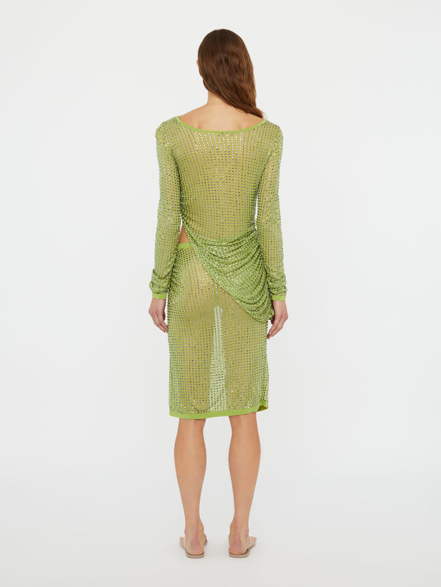 Cirrus Cutaway Long Sleeve Midi Dress