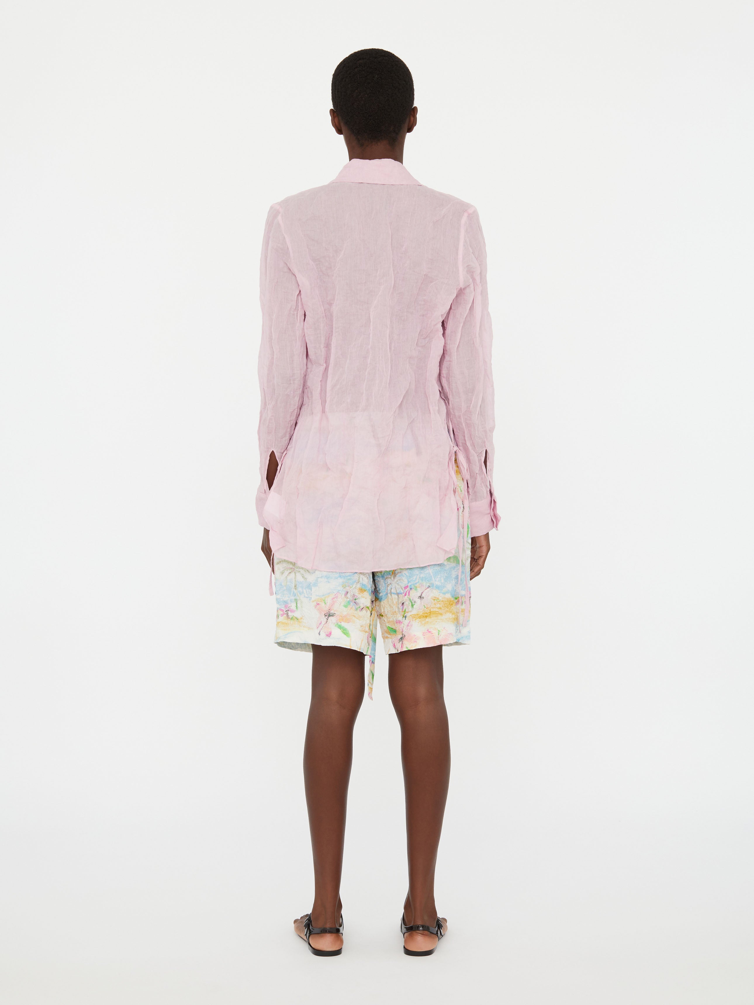 Crushed Side Tie Shirt