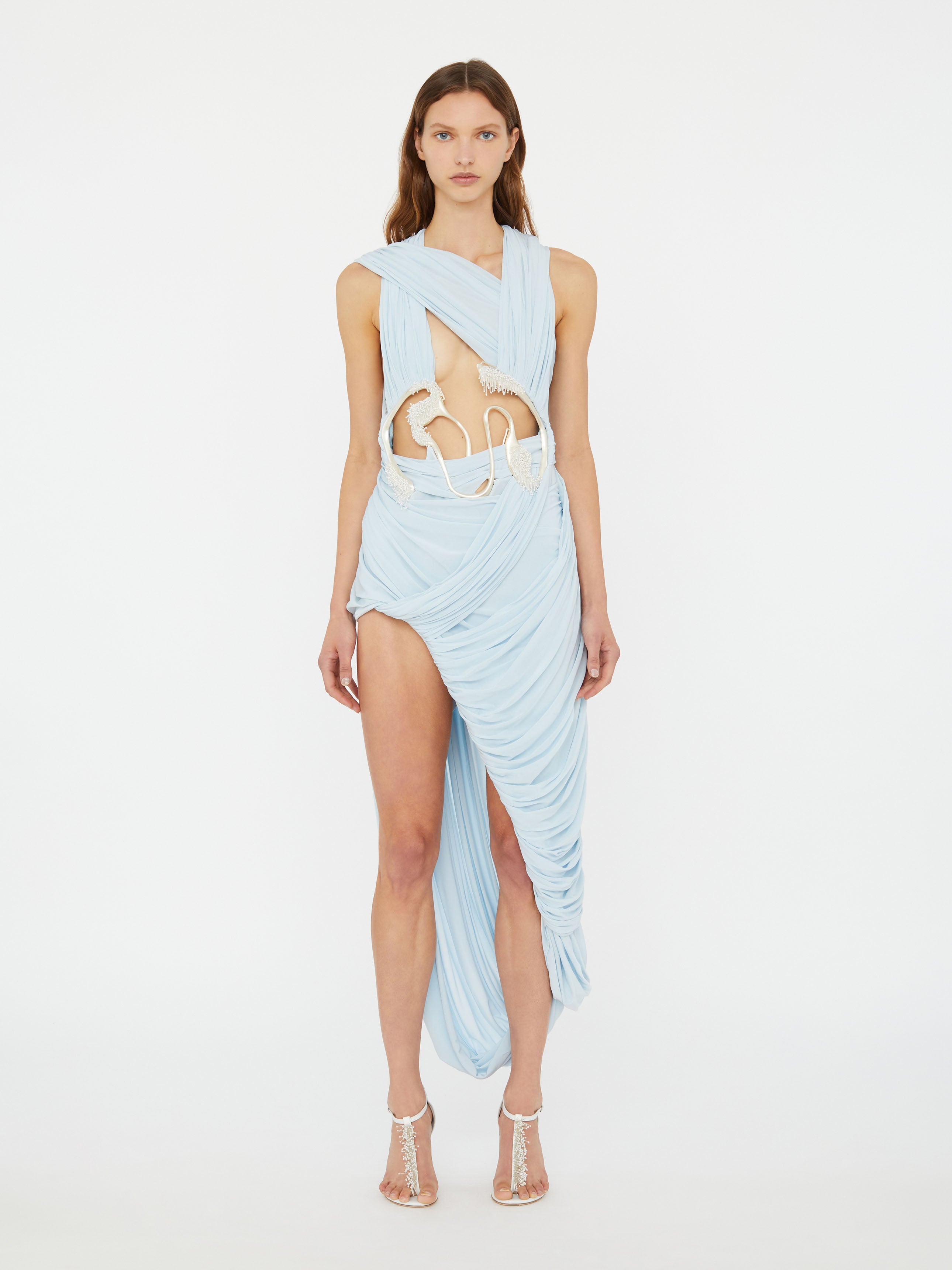 Sculptured Draped Tank Dress