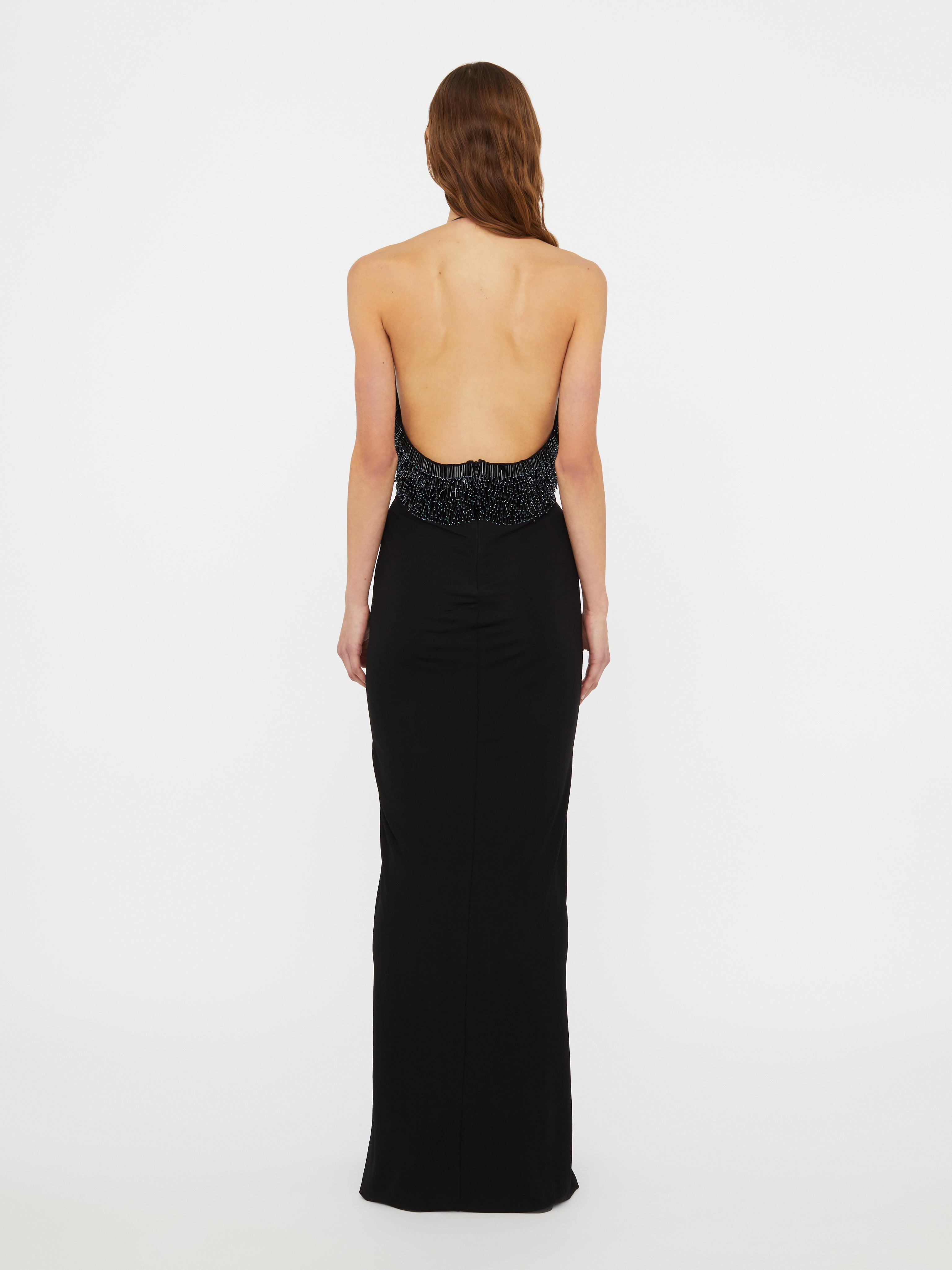 Tiered Thorn Beaded Disconnect Dress