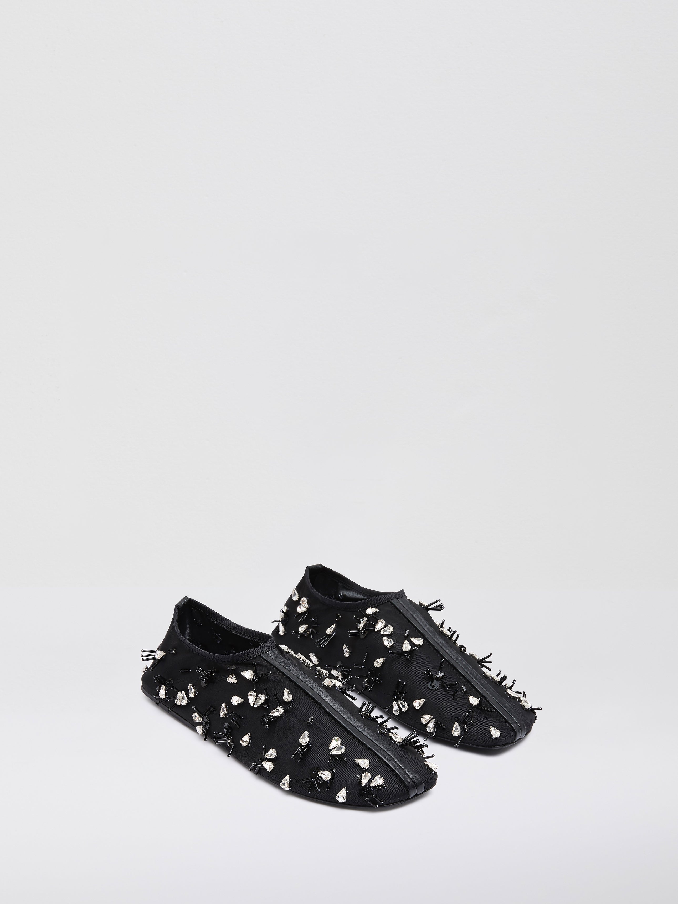 Frosted Beaded Mesh Flat