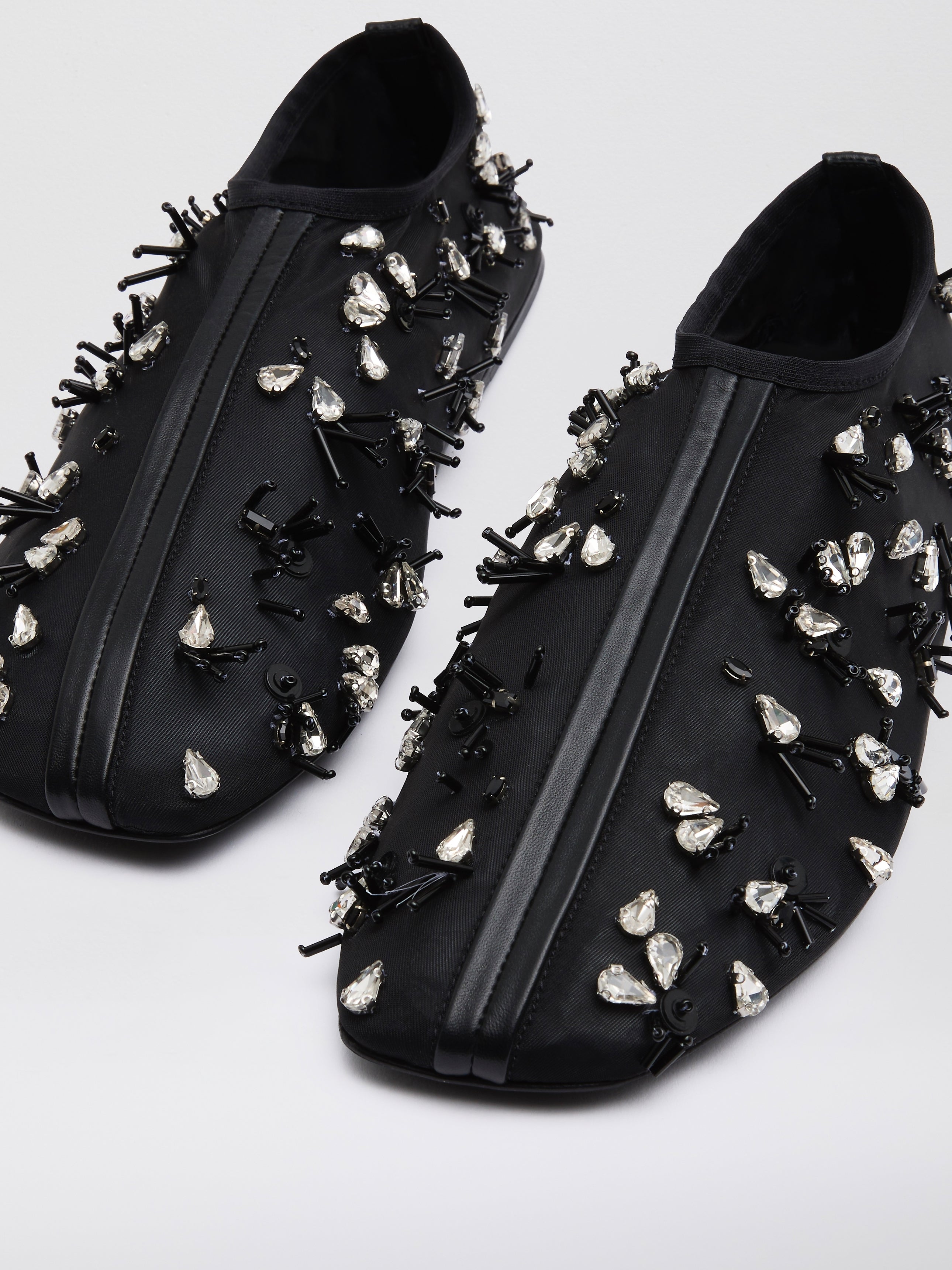 Frosted Beaded Mesh Flat