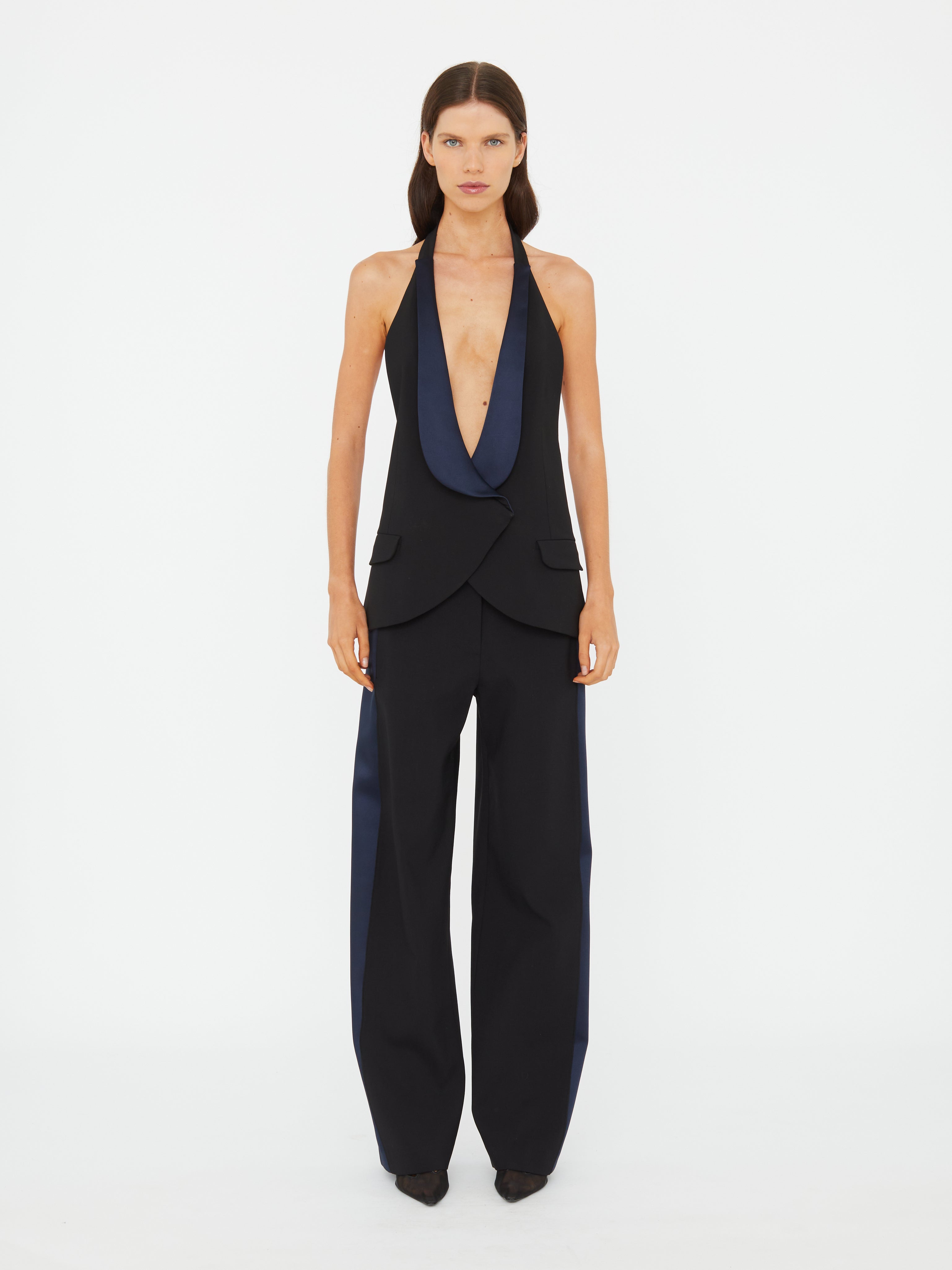 Tuxedo Contrast Wool Vest