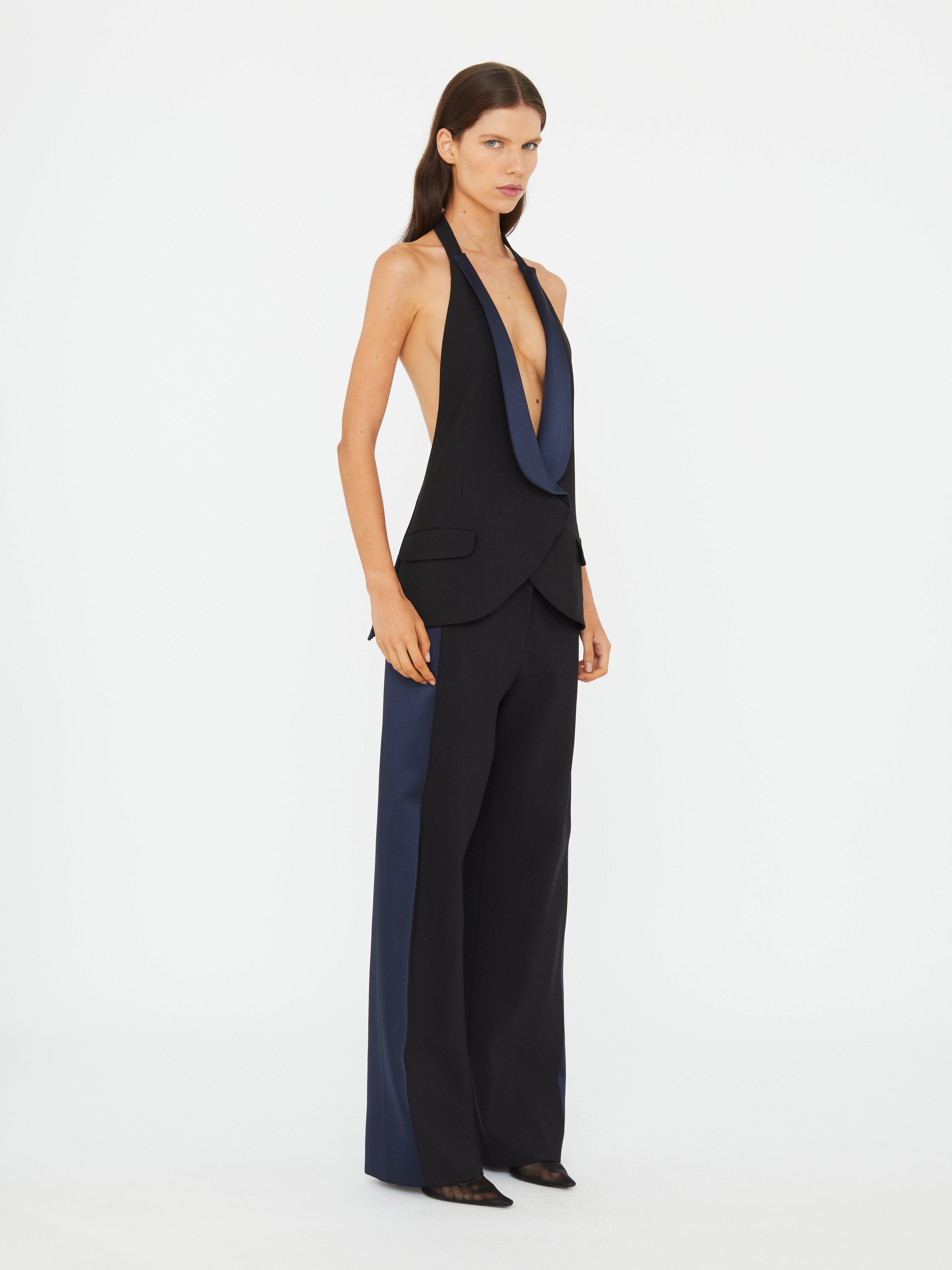Tuxedo Contrast Wool Vest