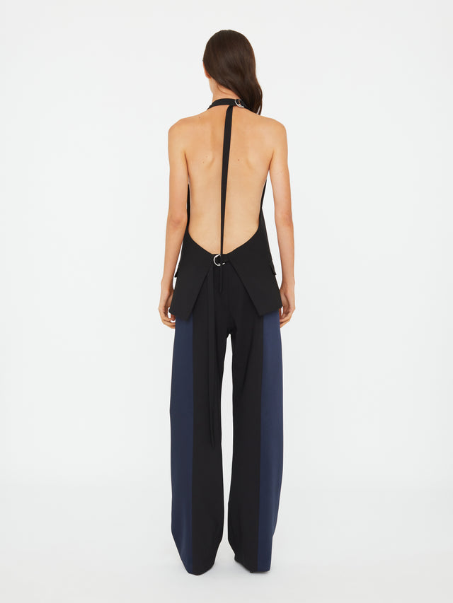 Tuxedo Contrast Wool Vest