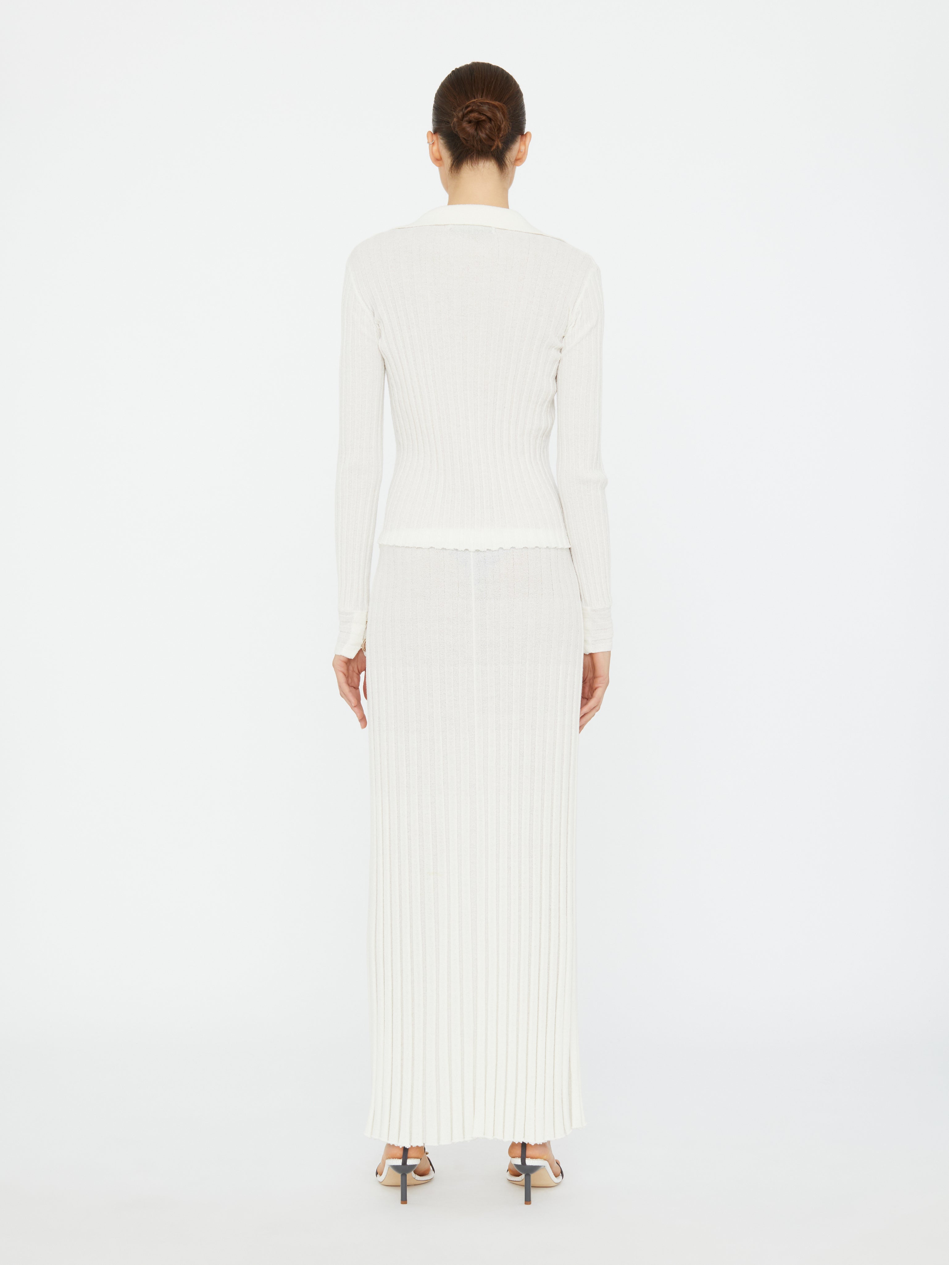 Sundial Shell Ribbed Knit Cardigan