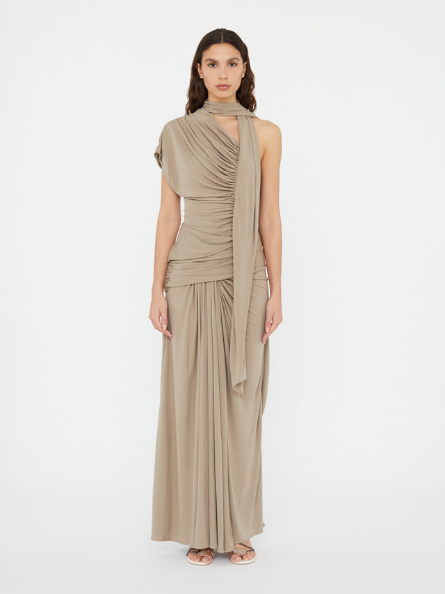 Aiba Draped Jersey Skirt