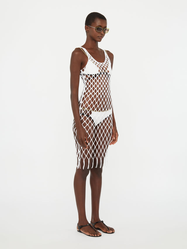 Knitted Mesh Tank Dress