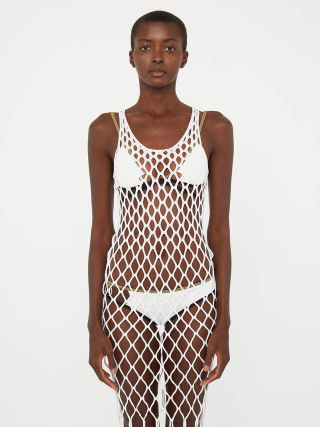 Knitted Mesh Tank Dress