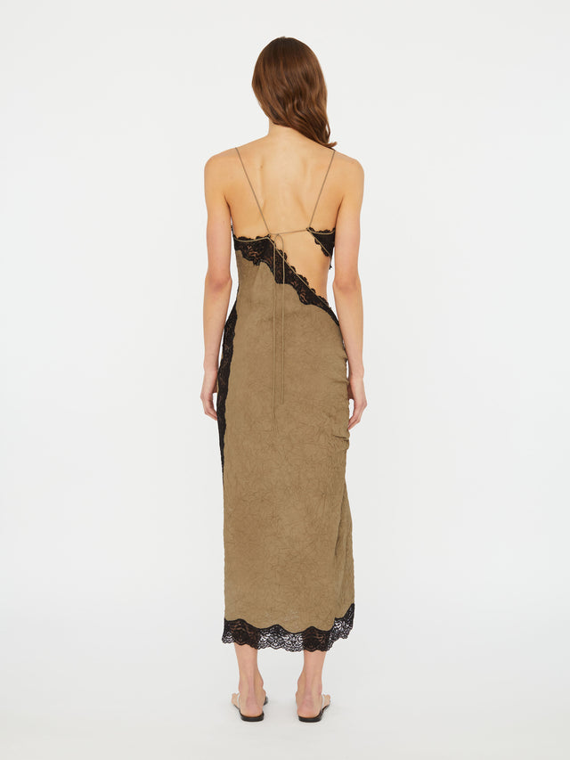 Crimped Lace Cami Dress