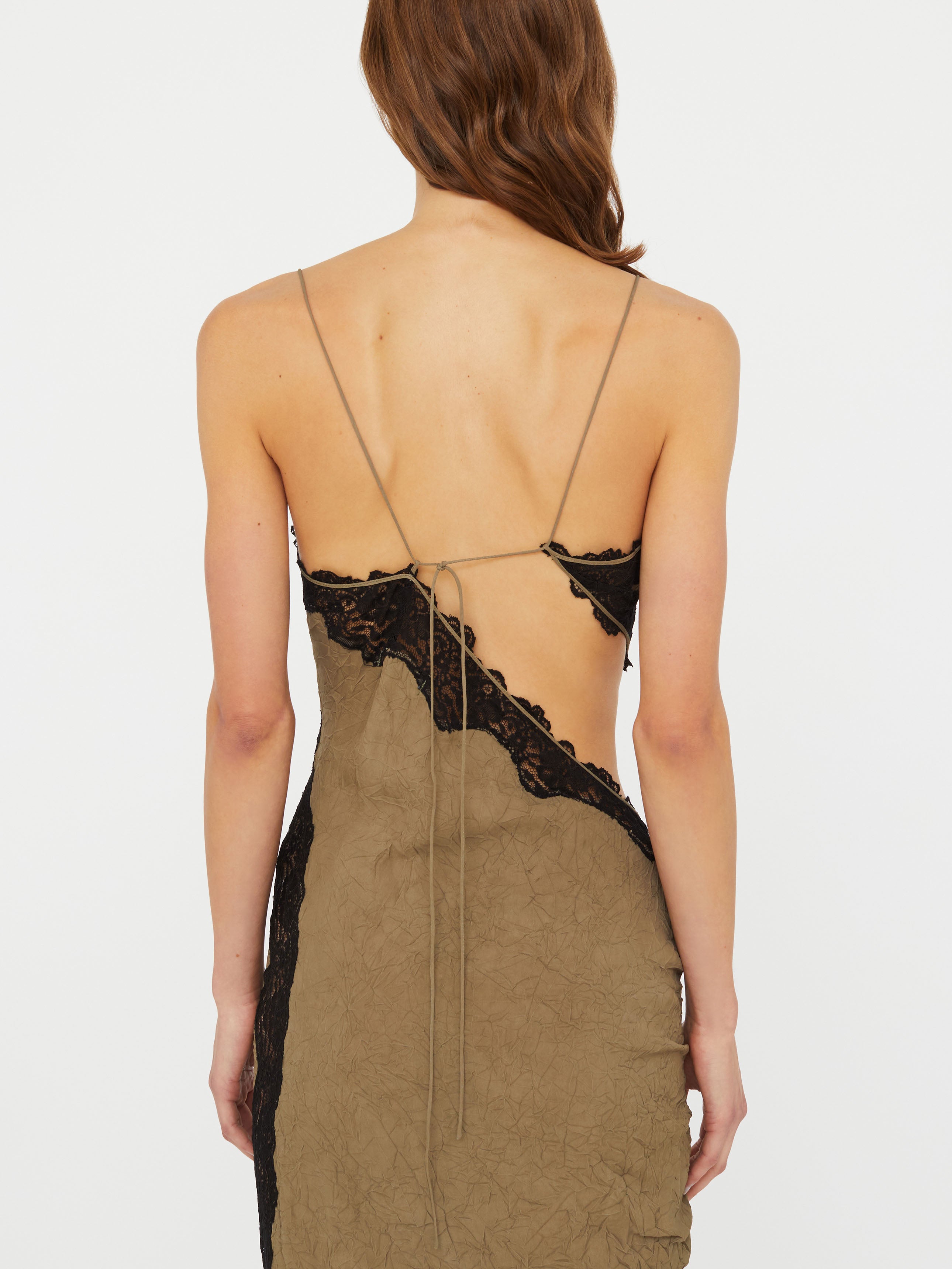 Crimped Lace Cami Dress
