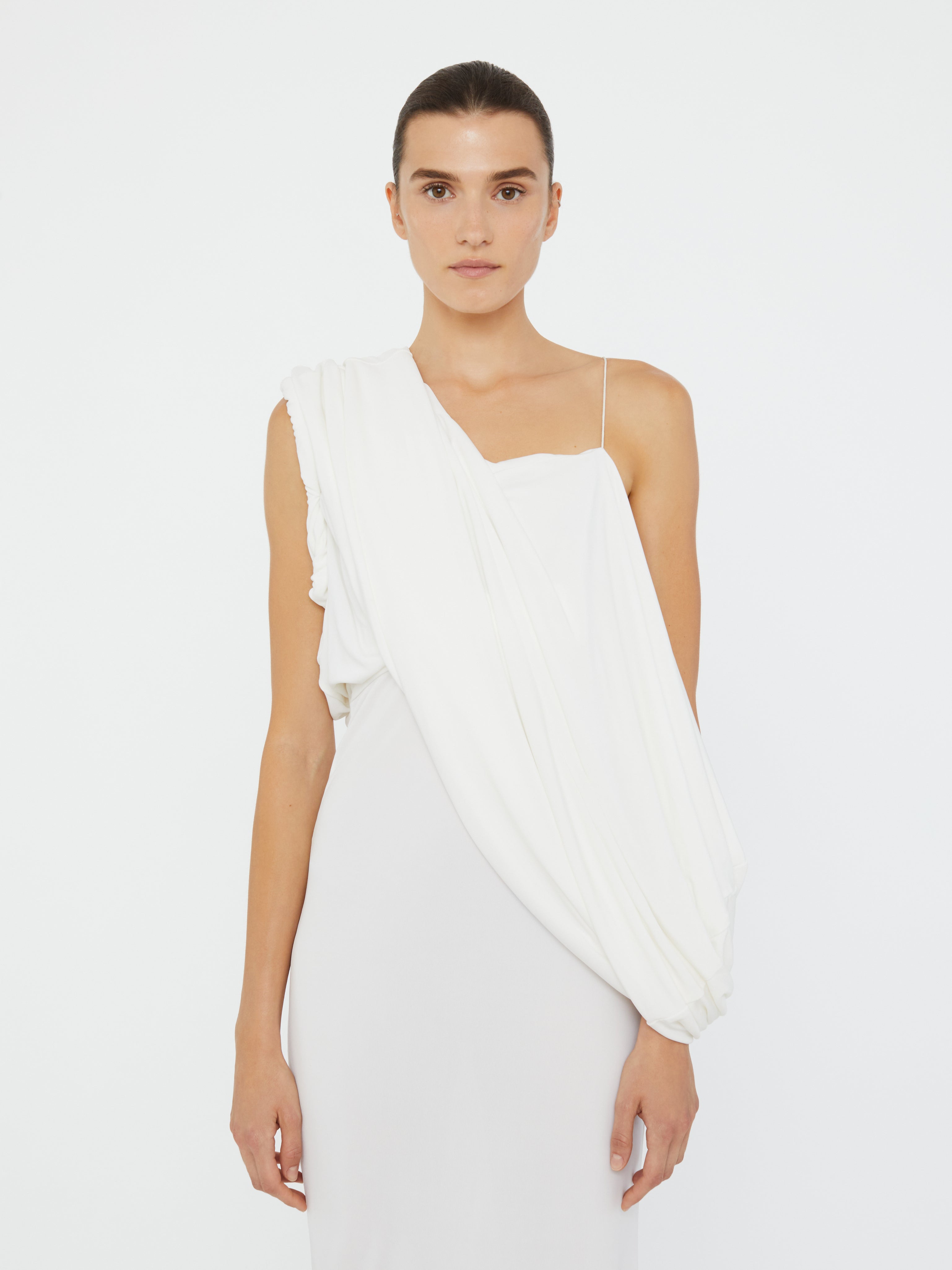 Aiba Draped Jersey Tee Dress