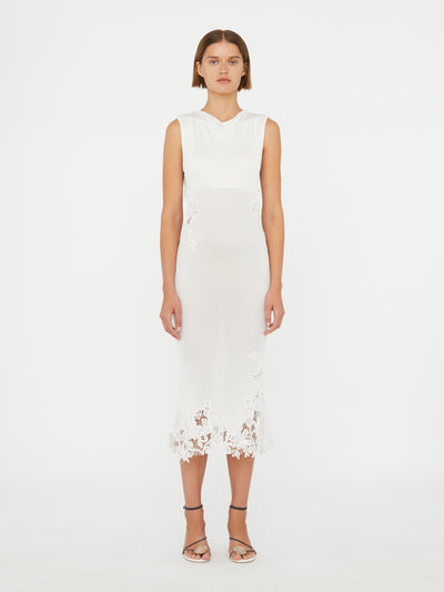 Hibiscus Embroidered Rib Dress