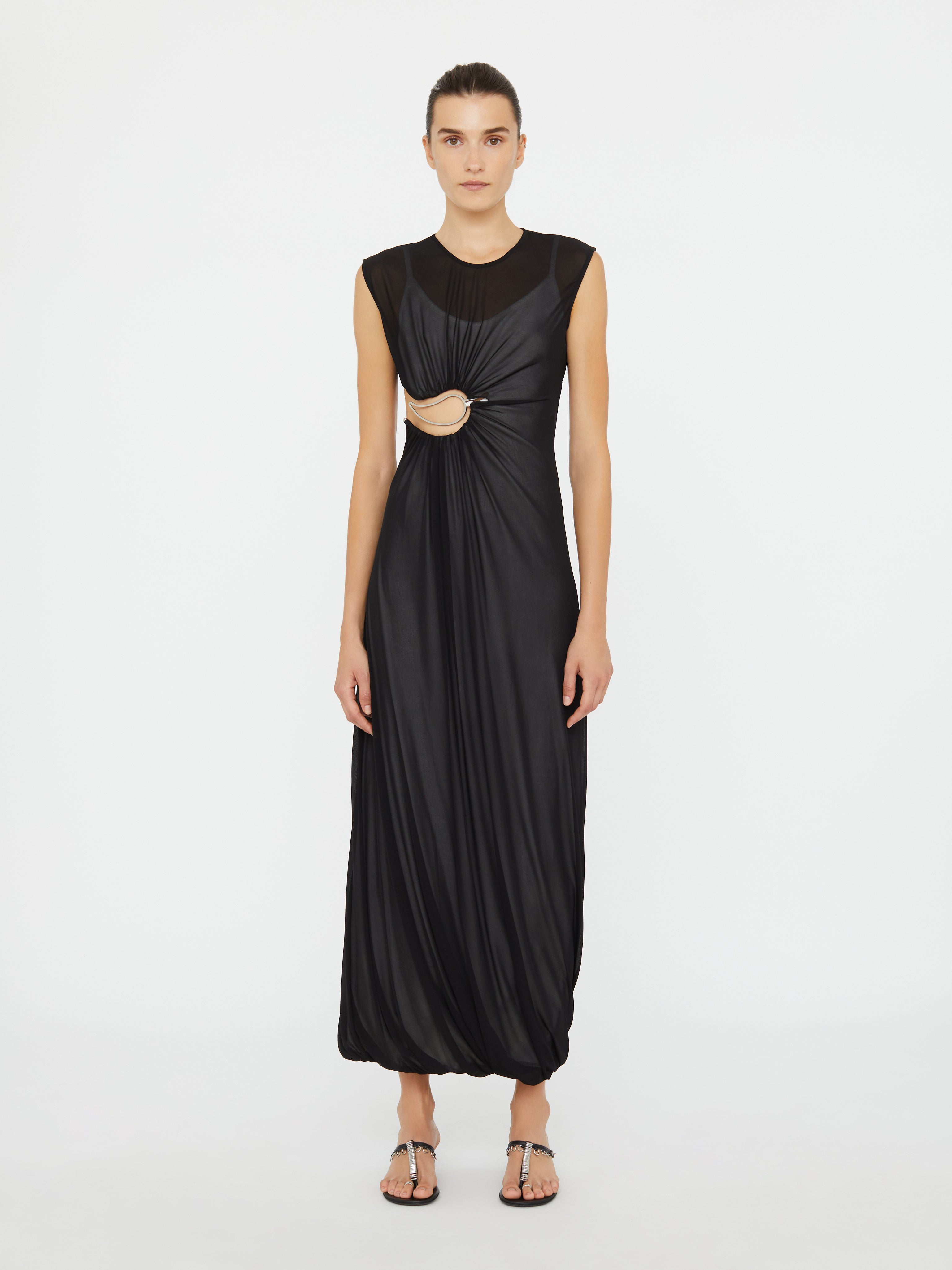 Paisley Overlay Encased Tank Dress