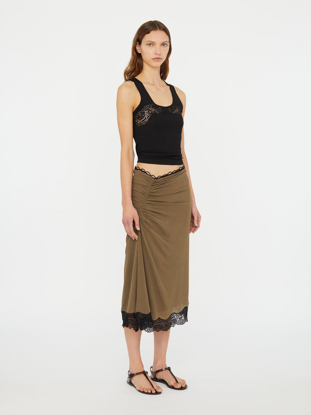 Encased Lace Rib Tank