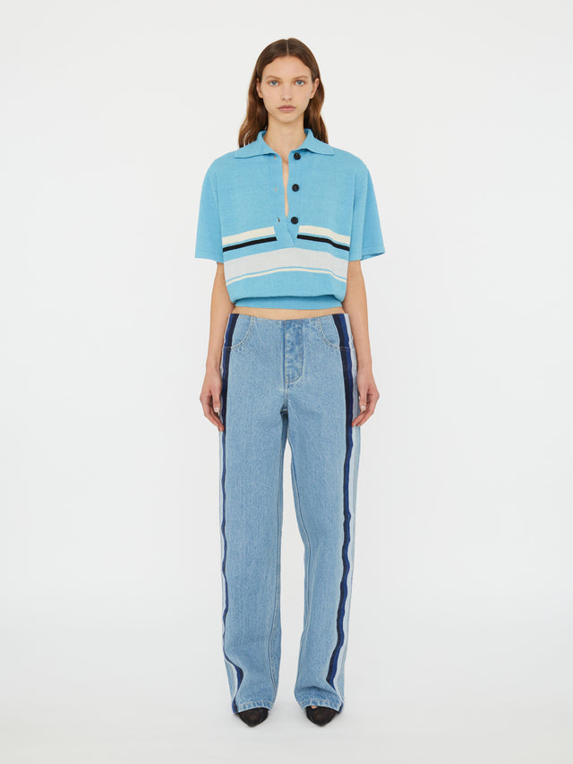 Streaked Denim Jean