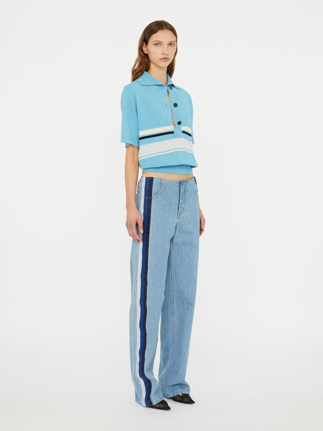 Streaked Denim Jean