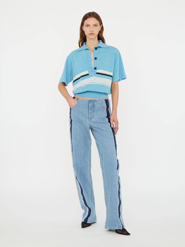 Streaked Denim Jean