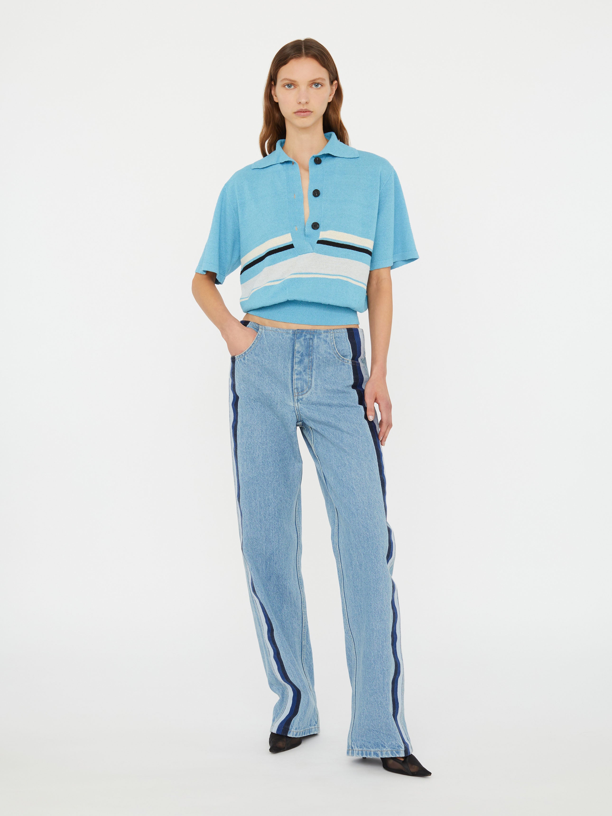 Streaked Denim Jean