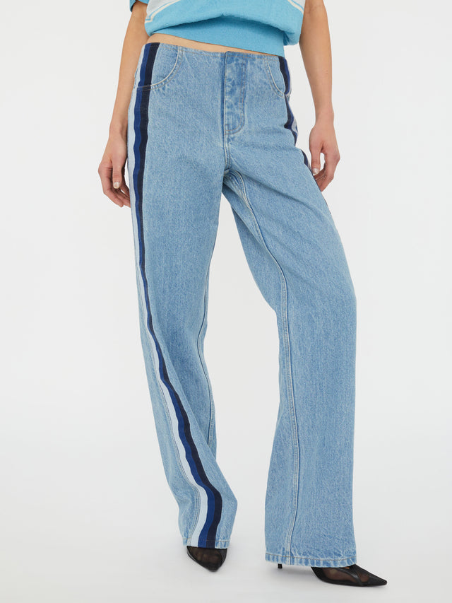 Streaked Denim Jean