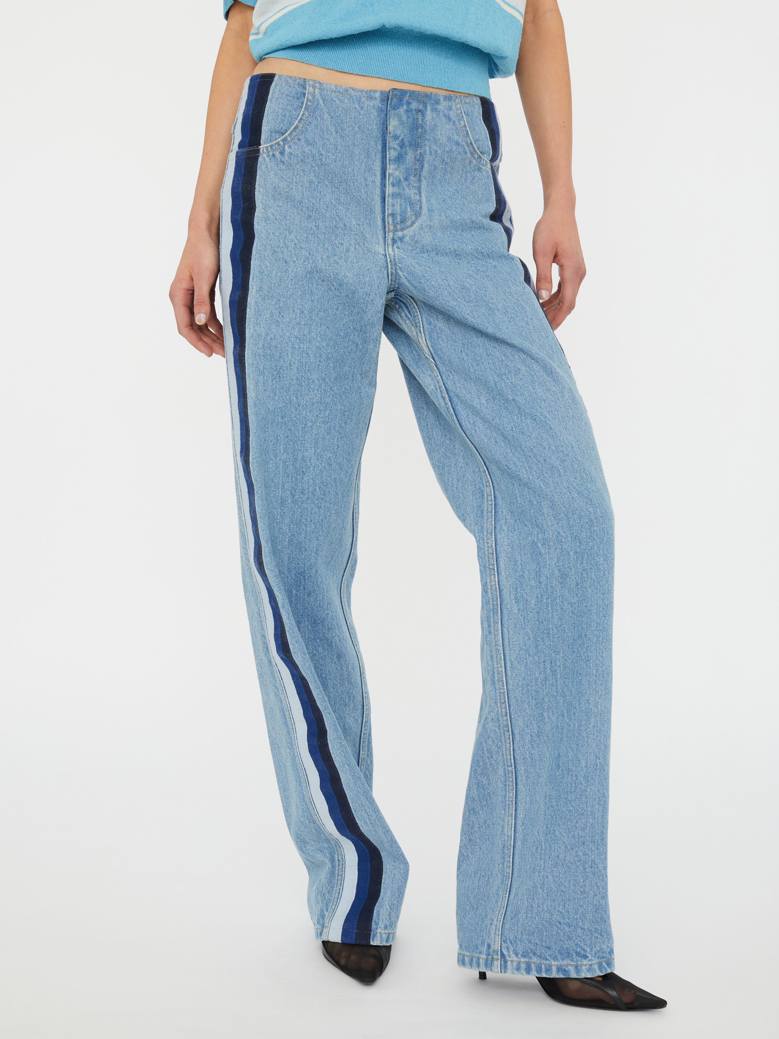 Streaked Denim Jean