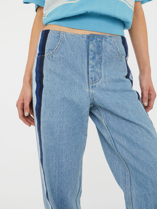 Streaked Denim Jean