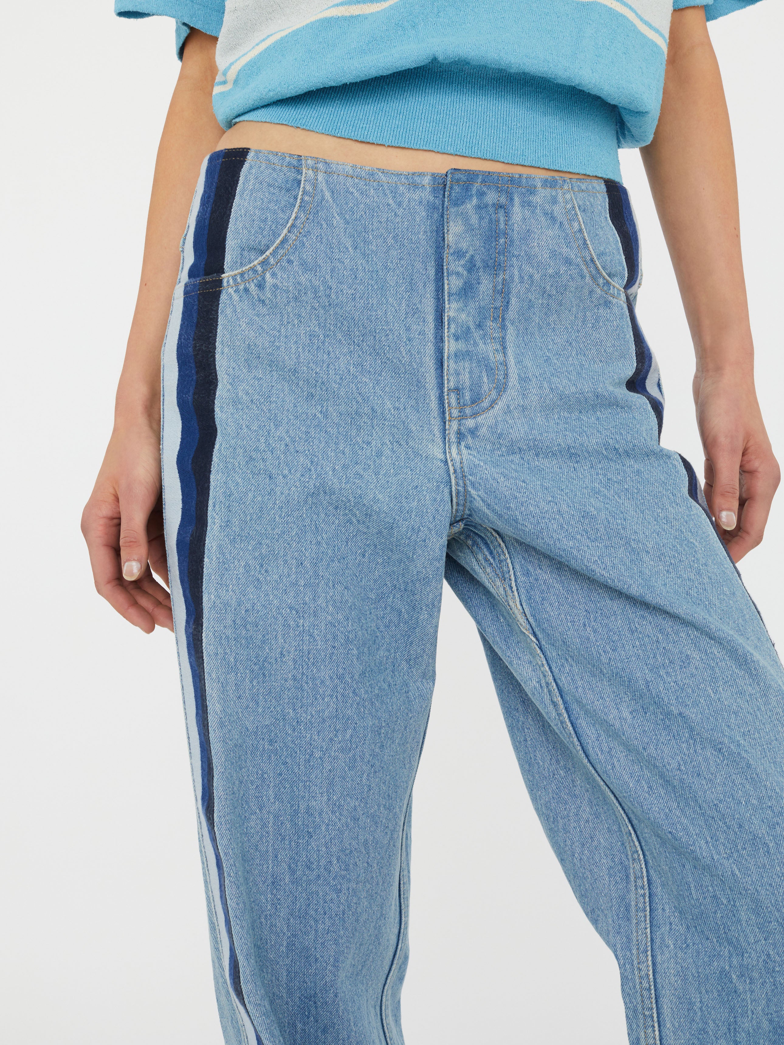 Streaked Denim Jean