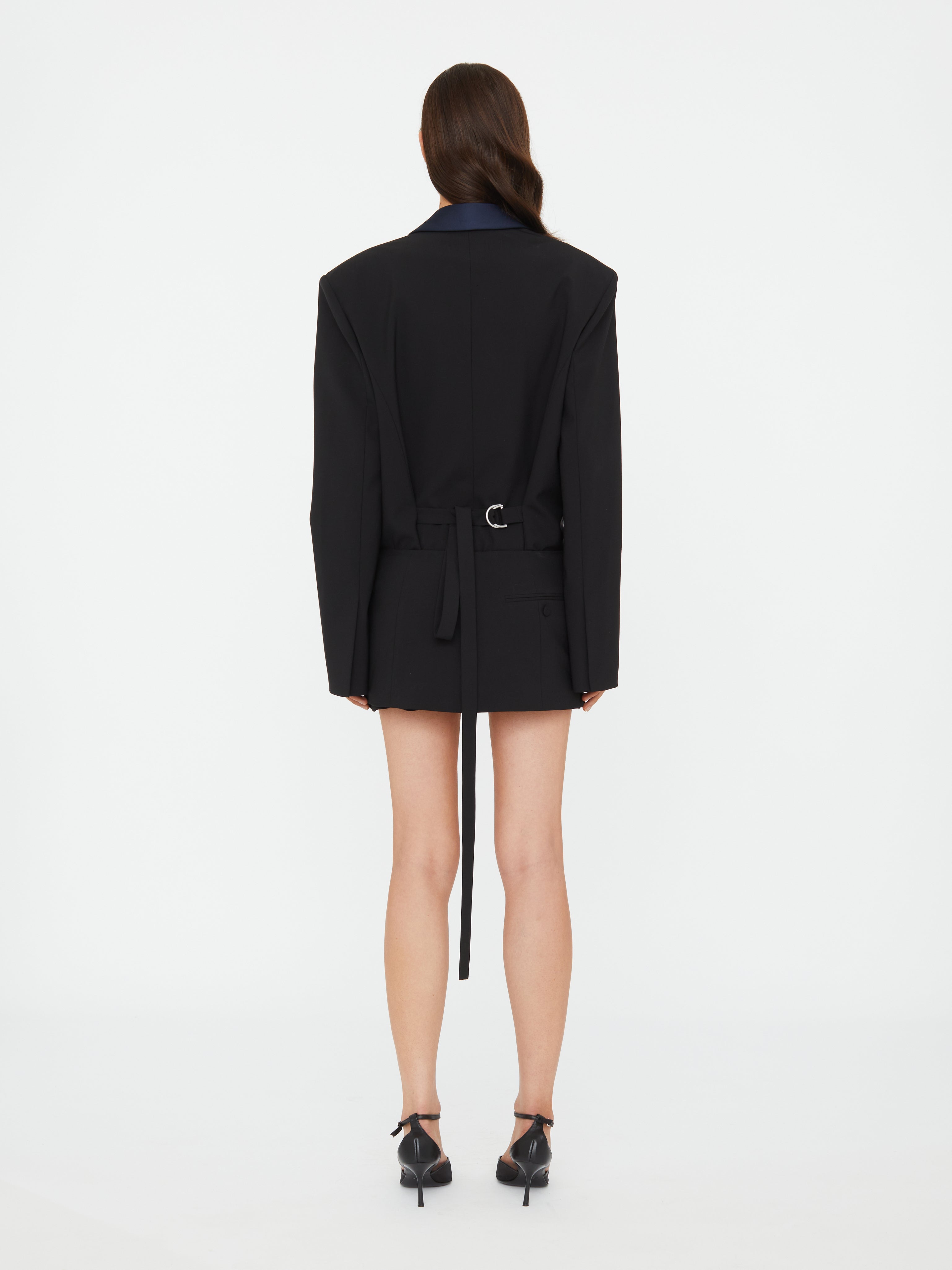 Tuxedo Contrast Wool Blazer