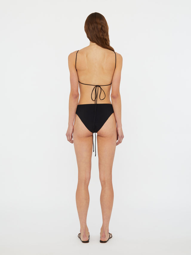 Ruched Orbit Triangle Bikini Top