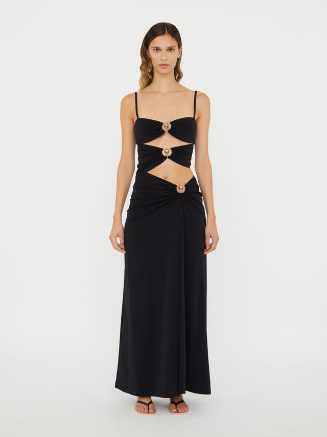 Ruched Orbit Split Dress