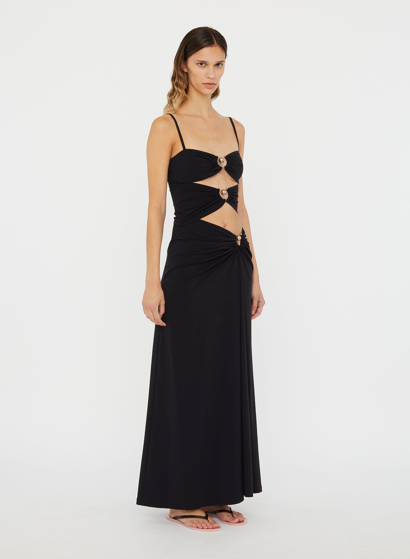 Ruched Orbit Split Dress