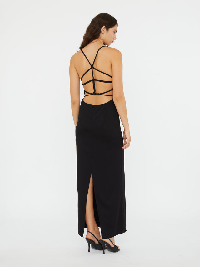 Apron Macrame Knot Back Dress