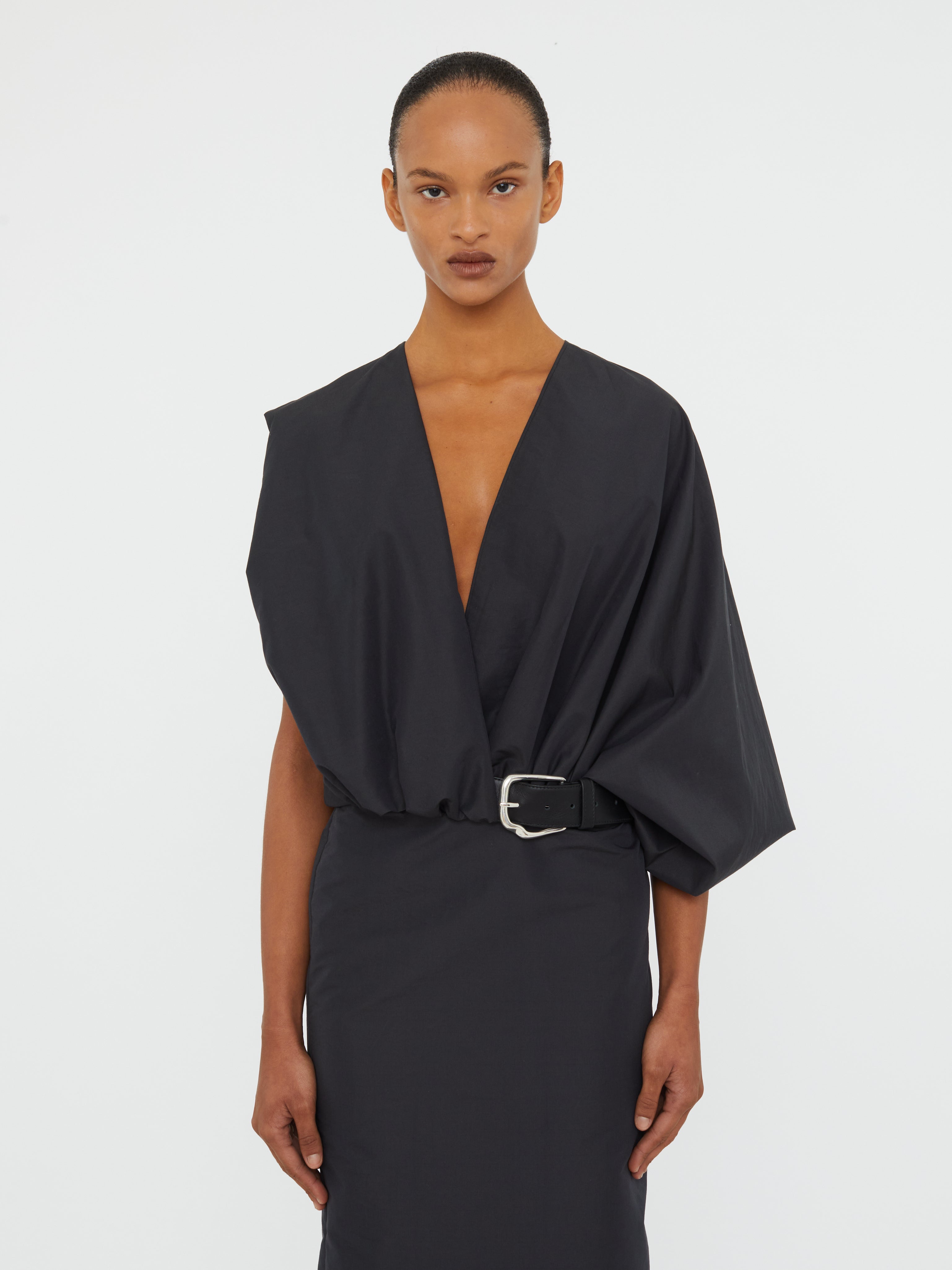 Swaddled Taffeta Dress