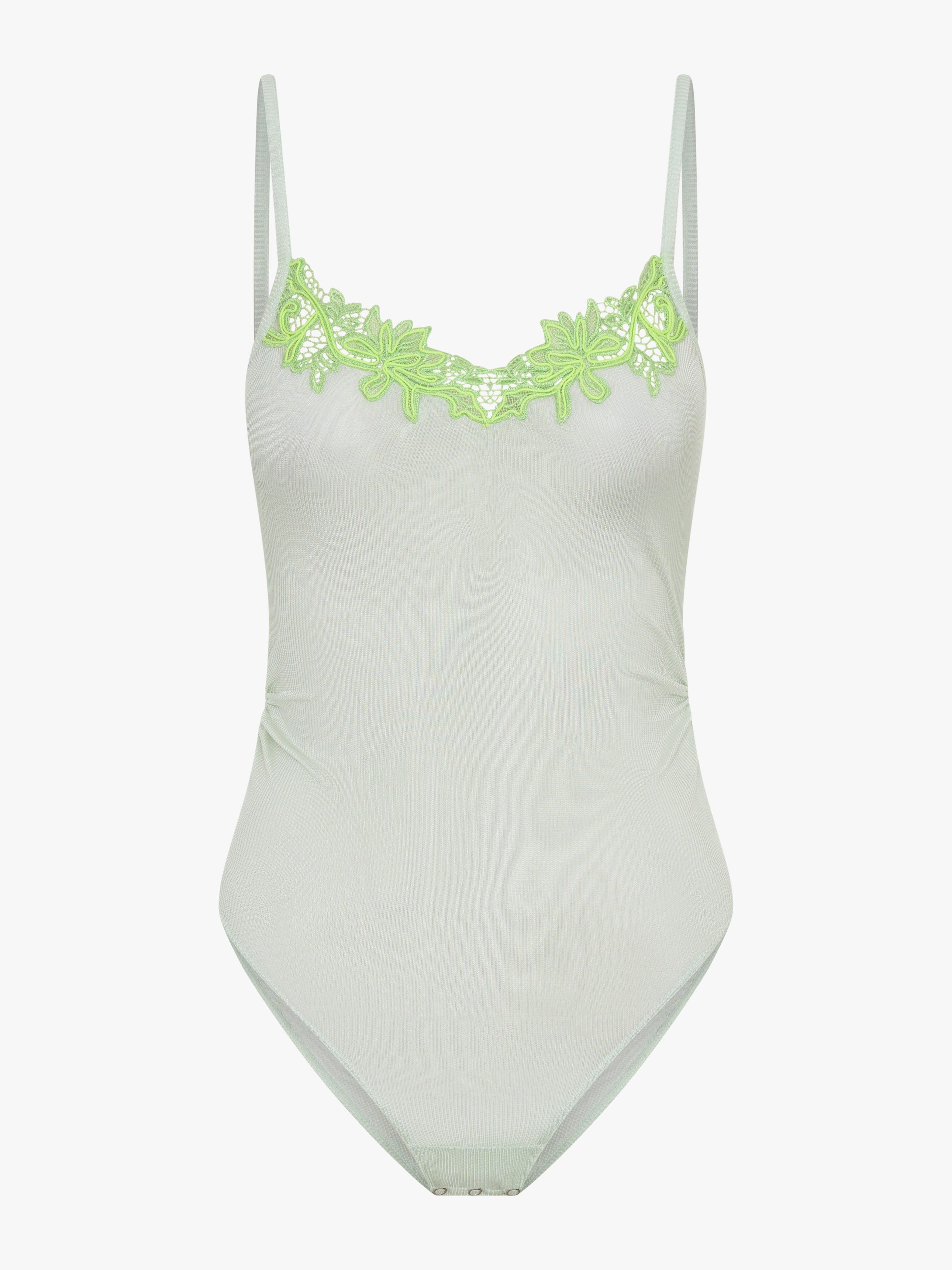 Hibiscus Embroidered Rib Bodysuit