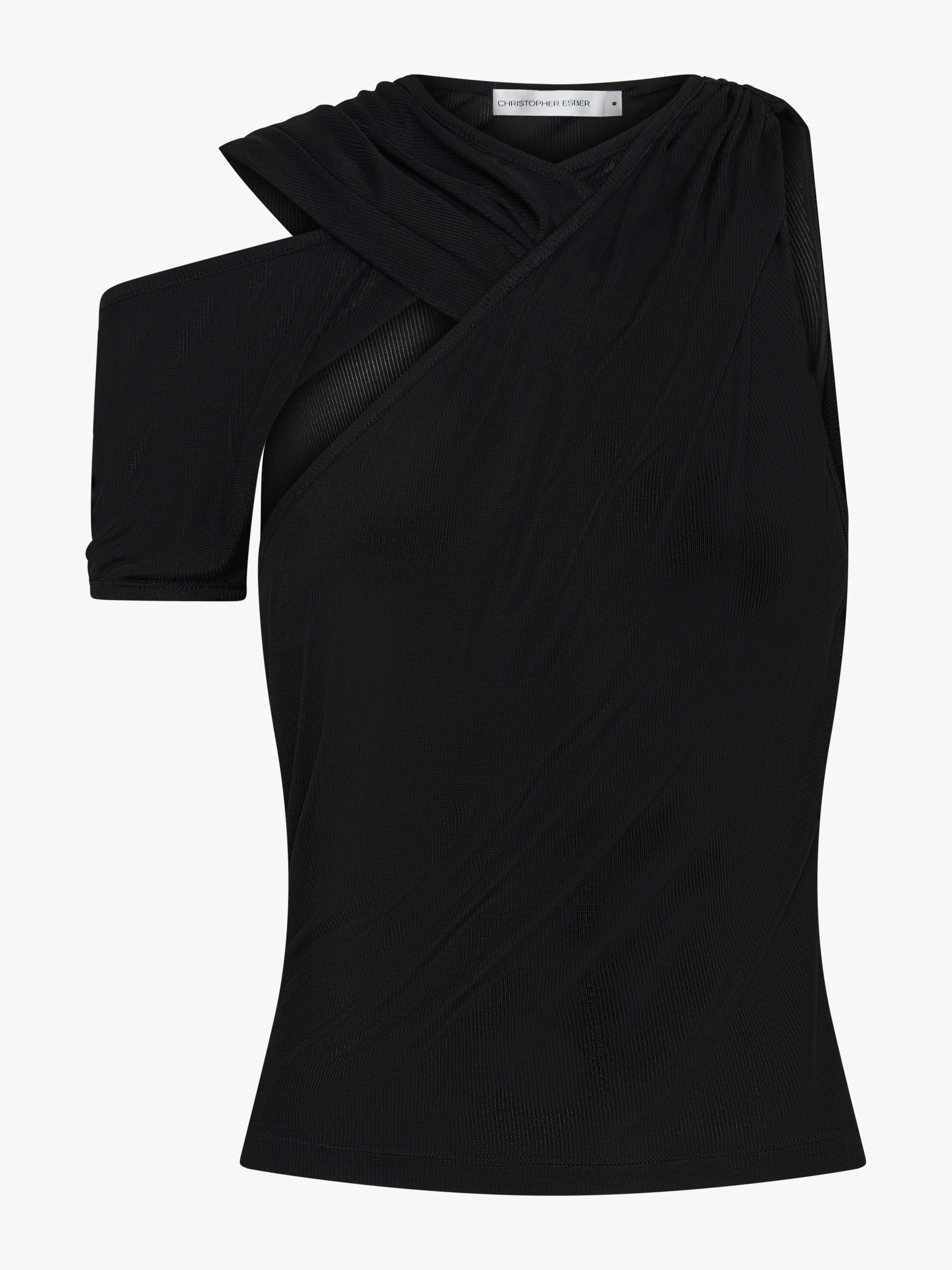 Wrapped Drape Rib Tank