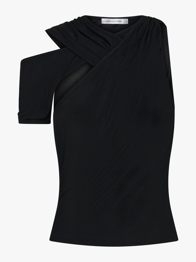 Wrapped Drape Rib Tank